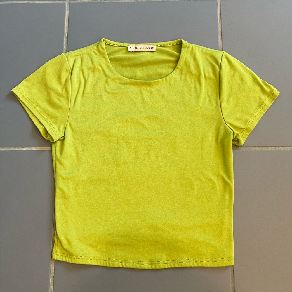 Brandy Melville Lime Green Tee